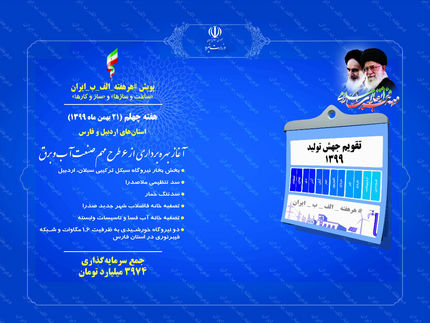 ۸ پروژه ملی صنعت آب و برق با سرمایه‌گذاری ۳۹۷۴ میلیارد تومان افتتاح می‌شود