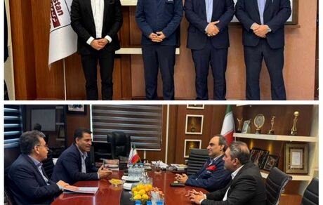 دیدار مدیر شعب بانک مسکن استان با مدیرعامل شرکت فولاد اکسین خوزستان
