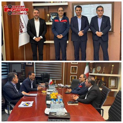 دیدار مدیر شعب بانک مسکن استان با مدیرعامل شرکت فولاد اکسین خوزستان
