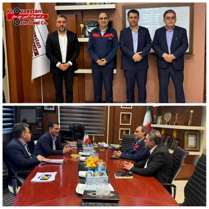 دیدار مدیر شعب بانک مسکن استان با مدیرعامل شرکت فولاد اکسین خوزستان
