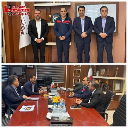 دیدار مدیر شعب بانک مسکن استان با مدیرعامل شرکت فولاد اکسین خوزستان
