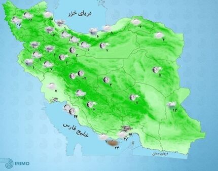 ۲۴ استان کشور درگیر کولاک و یخبندان / مراکز استان‌ها یخ زدند