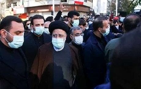حضور رئیس جمهور در مراسم تشییع شهدا