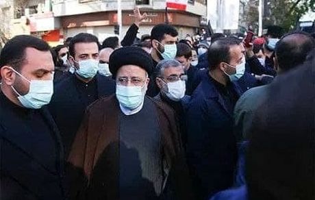 حضور رئیس جمهور در مراسم تشییع شهدا