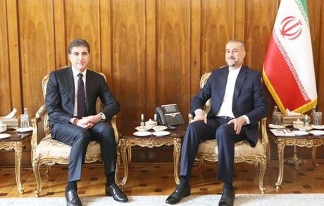 دیدار وزیر امور خارجه کشورمان و رییس اقلیم کردستان عراق