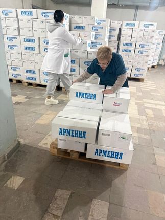 محموله اهدایی ارمنستان به ایران، تحویل هلال احمر شد