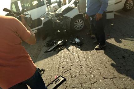 عکس اتومبیل استاندار اصفهان بعد از تصادف