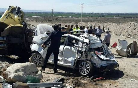 تصادف مرگبار چهار خودرو در جاده خاوران