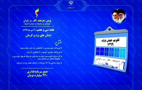 فردا، افتتاح ۶ پروژه صنعت برق با سرمایه‌گذاری ۲۴۰ میلیارد تومانی