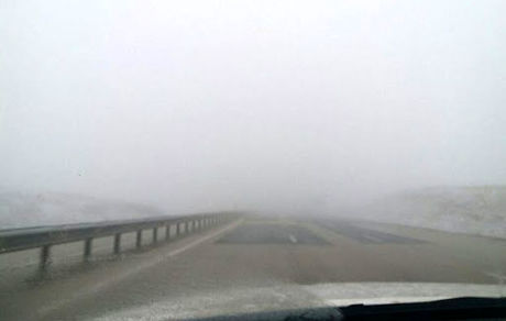 کاهش دید افقی در مهاباد به ۵۰ متر