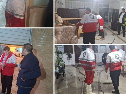 خسارت شدید باران و رعد و برق در سرپل‌ذهاب