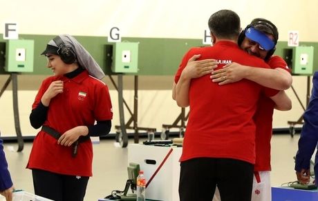 کسب مدال برنز در تیراندازی میکس تپانچه / اسکیت‌بازان به خط پایان نرسیدند
