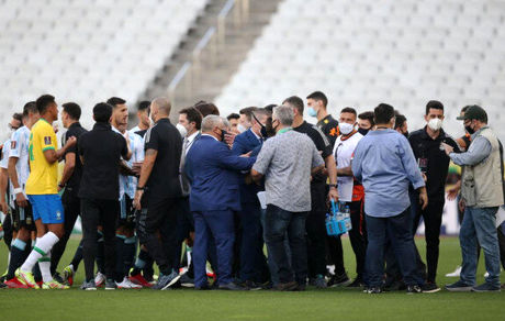 بازی نیمه تمام برزیل و آرژانتین در مقدماتی جام جهانی کلا لغو شد