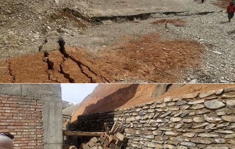 رانش زمین در روستای سلوک مهاباد