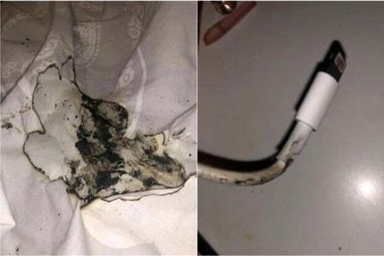 آغاز تحقیقات در مورد آتش سوزی شارژر آیفون
