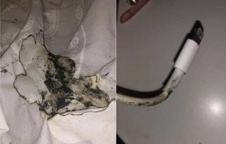 آغاز تحقیقات در مورد آتش سوزی شارژر آیفون