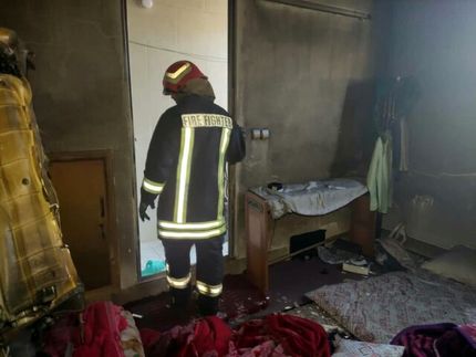 نجات مادر و فرزند از میان آتش‌سوزی یک ساختمان پنج طبقه در شیراز