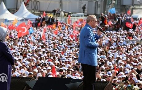 در میتینگ انتخاباتی اردوغان در استانبول، ۱.۷ میلیون نفر شرکت کردند