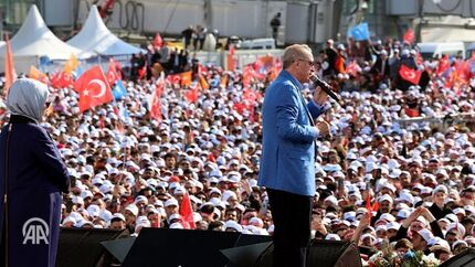 در میتینگ انتخاباتی اردوغان در استانبول، ۱.۷ میلیون نفر شرکت کردند