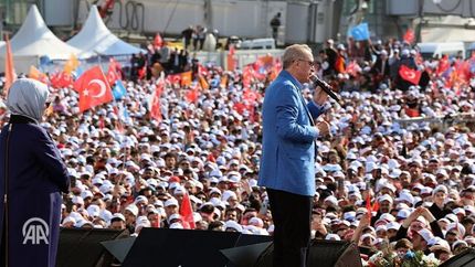 در میتینگ انتخاباتی اردوغان در استانبول، ۱.۷ میلیون نفر شرکت کردند