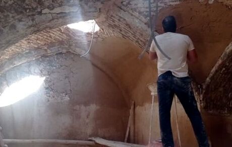 مرمت حمام کهنه و کاروانسرای دیودان شهرستان خرامه