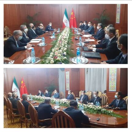تاکید وزیران خارجه ایران و چین بر پیشبرد روابط بر اساس موافقتنامه همکاری‌های ۲۵ ساله