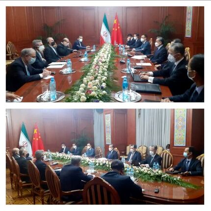تاکید وزیران خارجه ایران و چین بر پیشبرد روابط بر اساس موافقتنامه همکاری‌های ۲۵ ساله