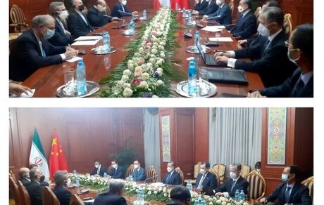 تاکید وزیران خارجه ایران و چین بر پیشبرد روابط بر اساس موافقتنامه همکاری‌های ۲۵ ساله