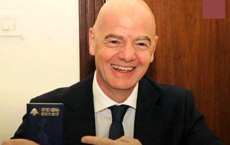 رئیس فیفا تابعیت کشور لبنان را گرفت