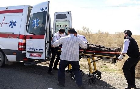 واژگونی یک دستگاه مینی‌بوس سرویس کارگران معدن با ۱۱ مصدوم