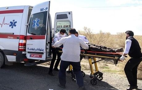 واژگونی یک دستگاه مینی‌بوس سرویس کارگران معدن با ۱۱ مصدوم