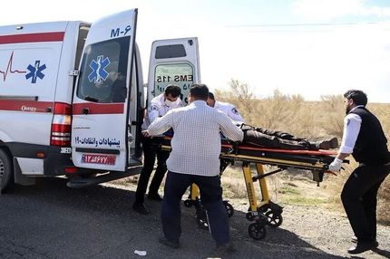واژگونی یک دستگاه مینی‌بوس سرویس کارگران معدن با ۱۱ مصدوم