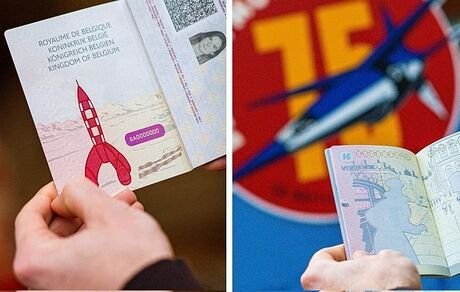 گذرنامه بامزه و امنیتی بلژیک با طرح کارتون تن‌تن