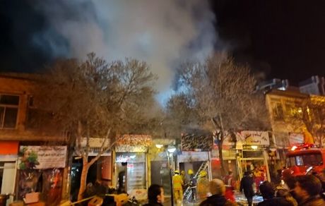 ۸ واحد تجاری در قوچان آتش گرفت / مهار شد