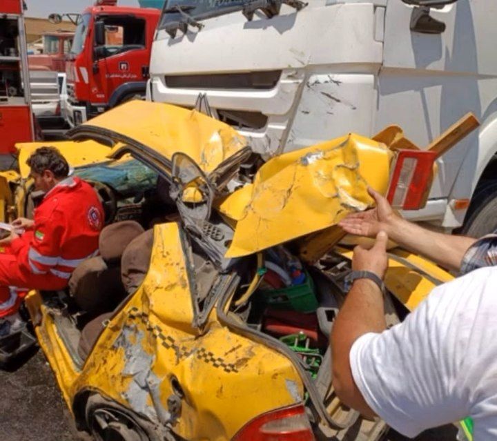 تصاویری از دو تصادف سنگین امروز