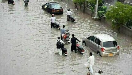 ۱۵۴ کشته در بارندگی سیل آسای پاکستان