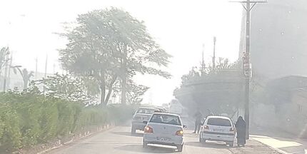 دود منتشرشده در اهواز ناشی از حریق بخش عراقی هورالعظیم است