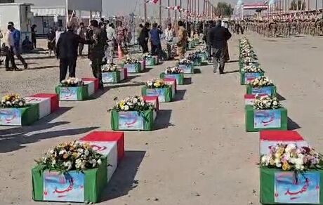 بازگشت پیکر مطهر ۸۵ شهید دفاع مقدس از اروندرود