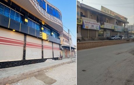 اعتصاب گسترده در نزدیکی مرز سوریه و ترکیه