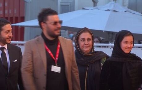 جواد عزتی و مجید مجیدی روی فرش قرمز اختتامیه ونیز/ عکس
