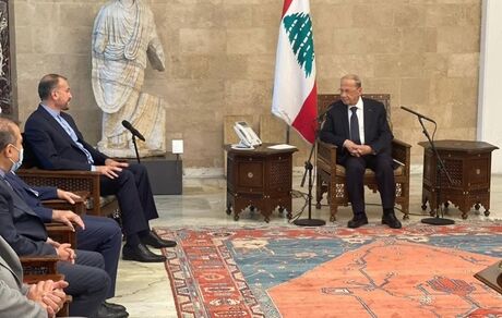 دیدار امیرعبداللهیان با رئیس جمهور لبنان