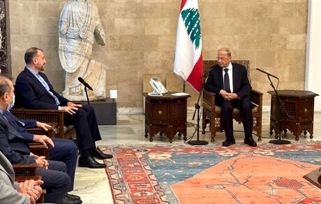 دیدار امیرعبداللهیان با رئیس جمهور لبنان