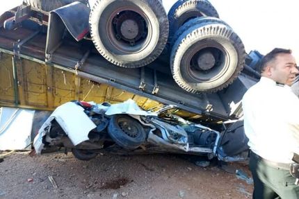 پراید له شد / سرنشینان زنده ماندند