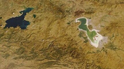 جدیدترین تصویر دریاچه ارومیه از فضا / عکس