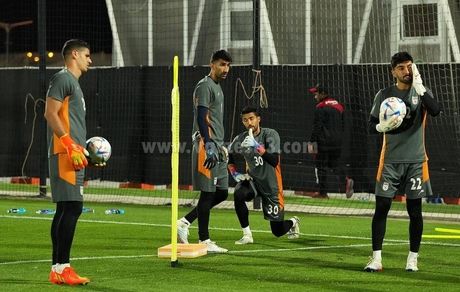 در تمرین آخر تیم ملی: بیرانوند ماسک محافظ خود را برداشت