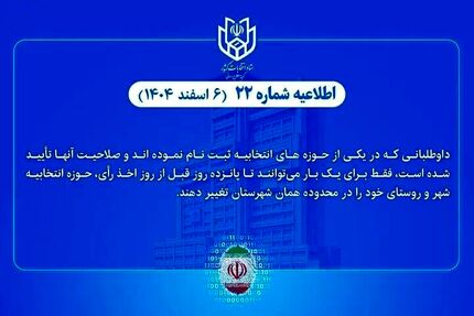 داوطلبان انتخابات شوراهای شهر و روستا، یک بار امکان تغییر حوزه انتخابیه دارند
