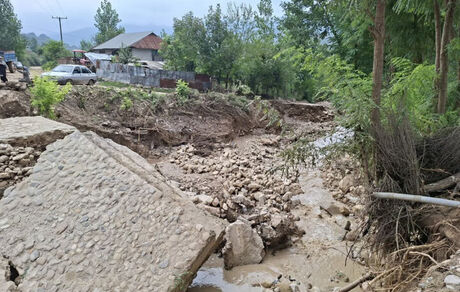خسارت سنگین سیل و طوفان به روستاهای ساری