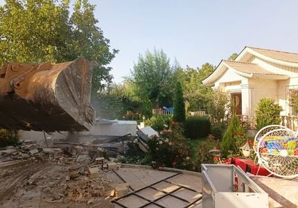 یک شهرک لاکچری با ۲۴ ویلای لوکی در چهارباغ تخریب شد