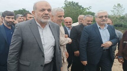 بازدید وزیر کشور از مناطق سیل زده آستارا