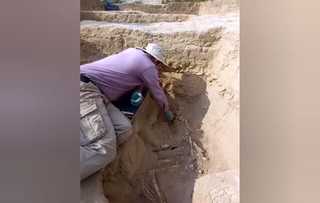 کشف اسکلت مربوط به ۴۳۰۰ پیش از میلاد در چشمه علی ری